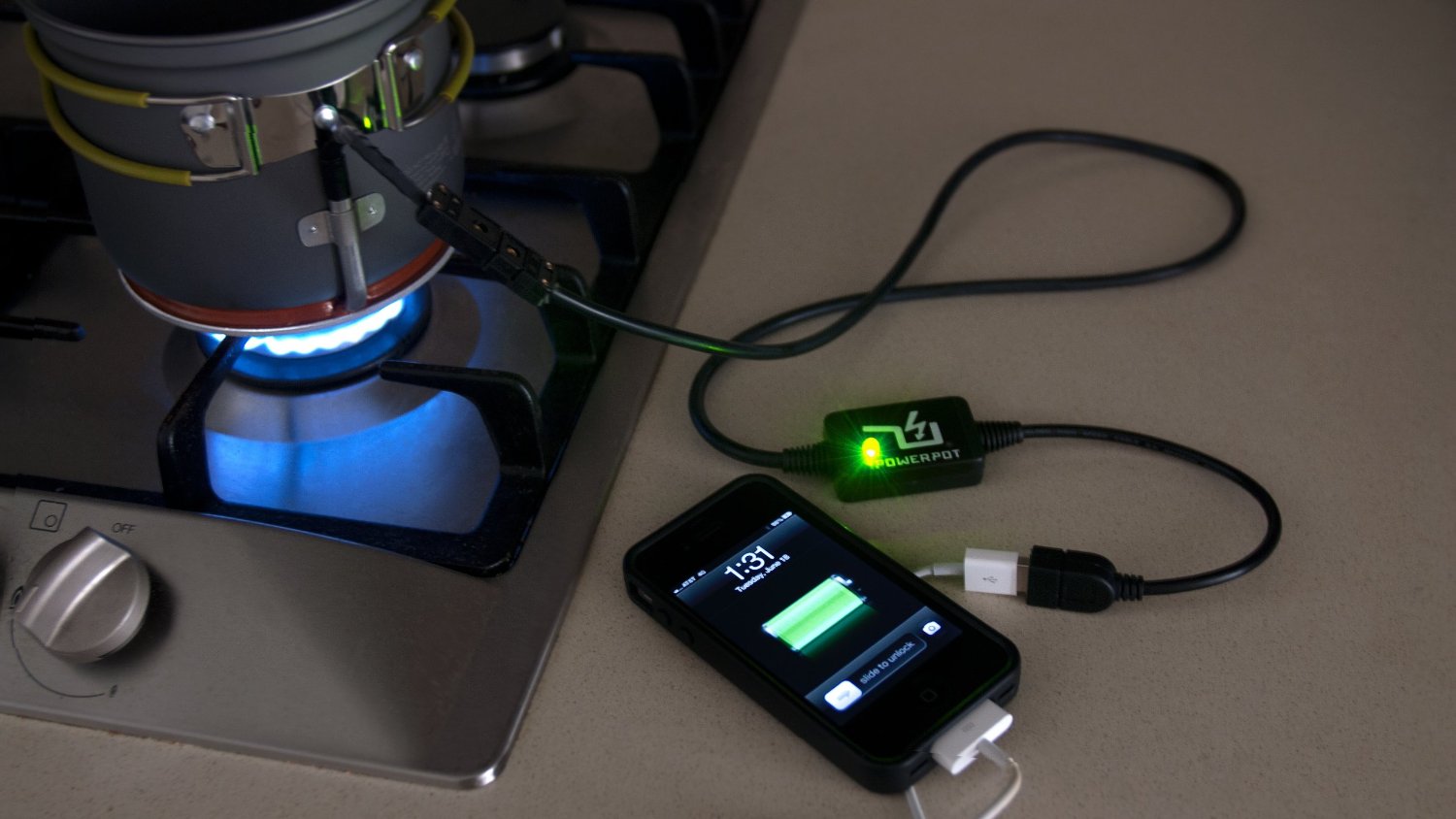 PowerPot Charge Your Devices While You Cook Cooking Gizmos