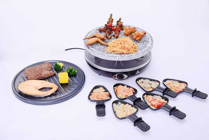 King of Raclette Round Party Grill - Cooking Gizmos