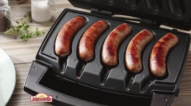 Johnsonville Sizzling Sausage Grill PLUS 3 In 1 Indoor Grill