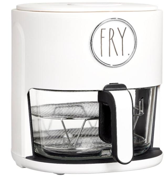 Rae Dunn 1200W 4Qt Air Fryer with Glass Frying Basket Cooking Gizmos