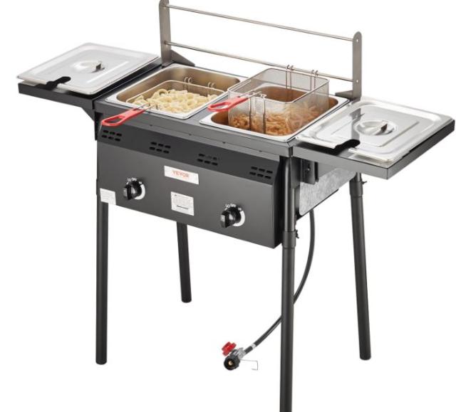 VEVOR TwoTank Propane Deep Fryer Cooking Gizmos